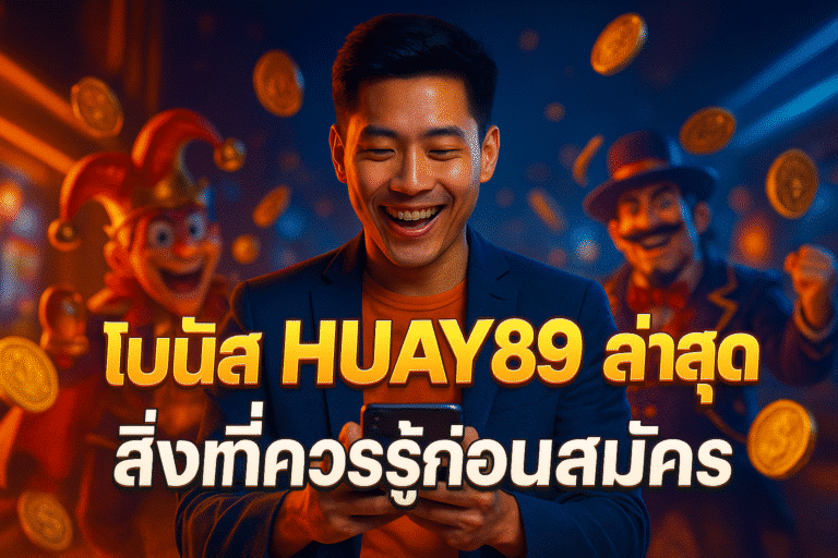 โบนัส HUAY89 ล่าสุด สิ่งที่ควรรู้ก่อนสมัคร
